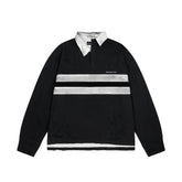PROJECT G/R Striped Distressed Rugby Polo Shirt