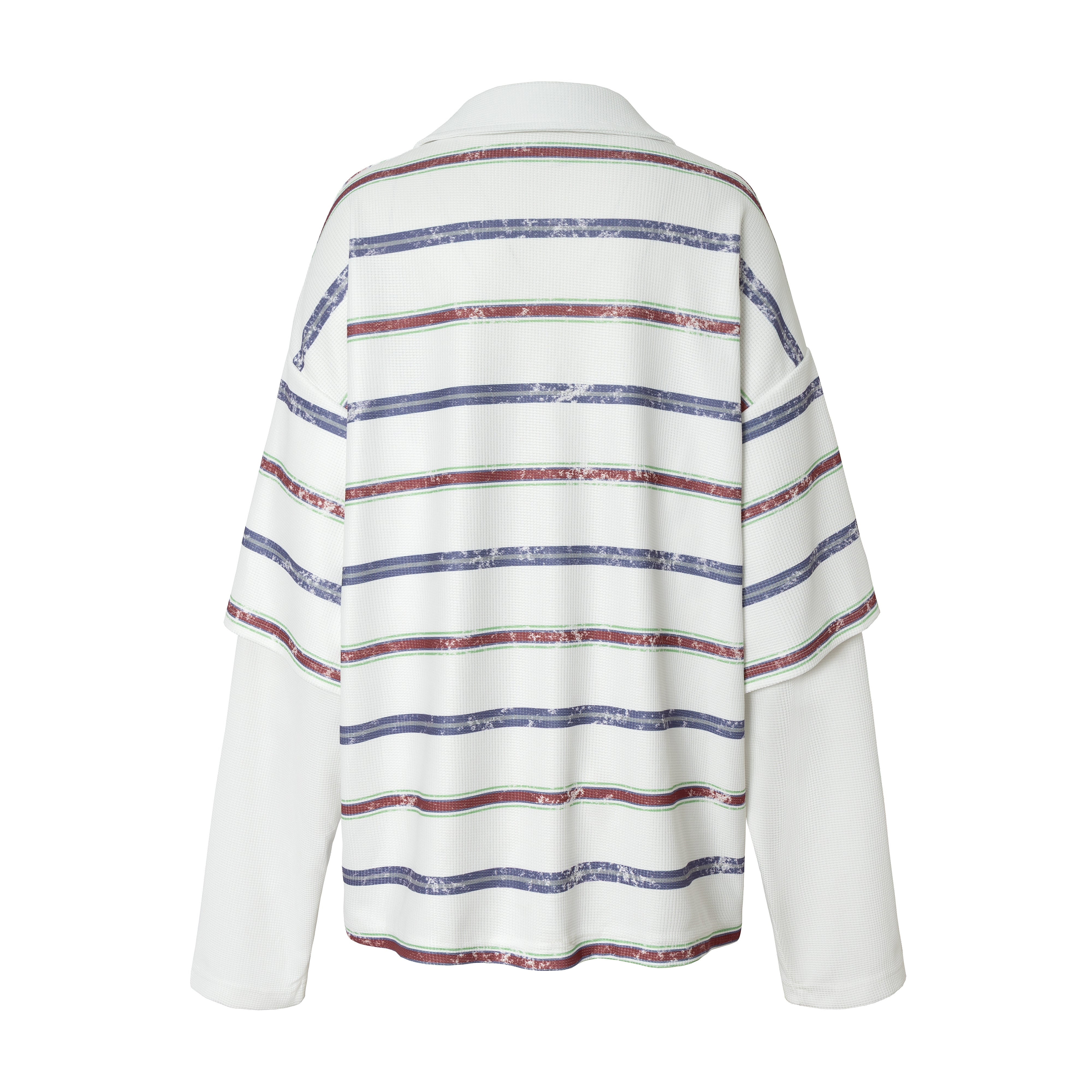 CapCabin Abstract Stripe Long-Sleeve Polo Shirt