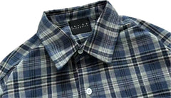 FALSE PERCEPTION Plaid Embroidered Graphic Shirt