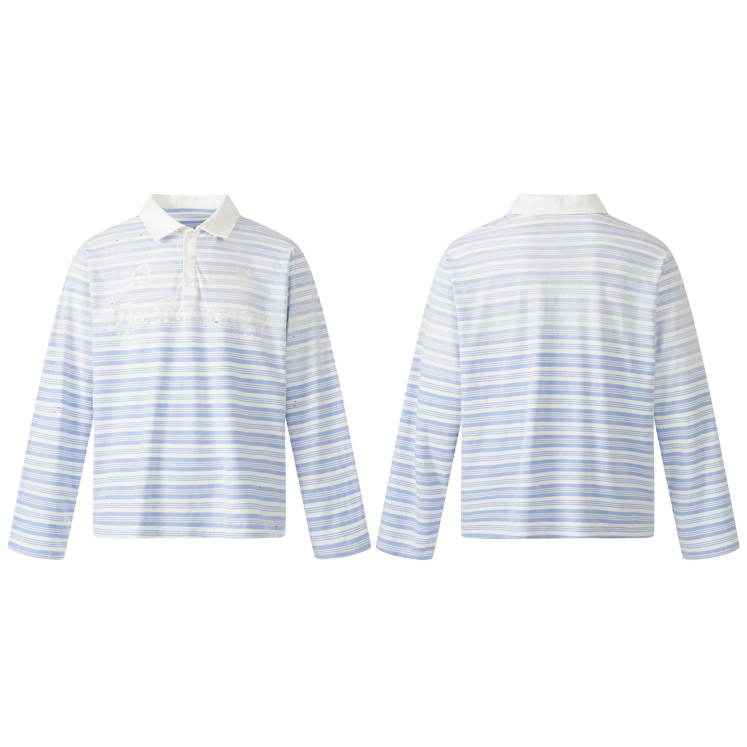CapCabin Striped Long Sleeve Polo Shirt