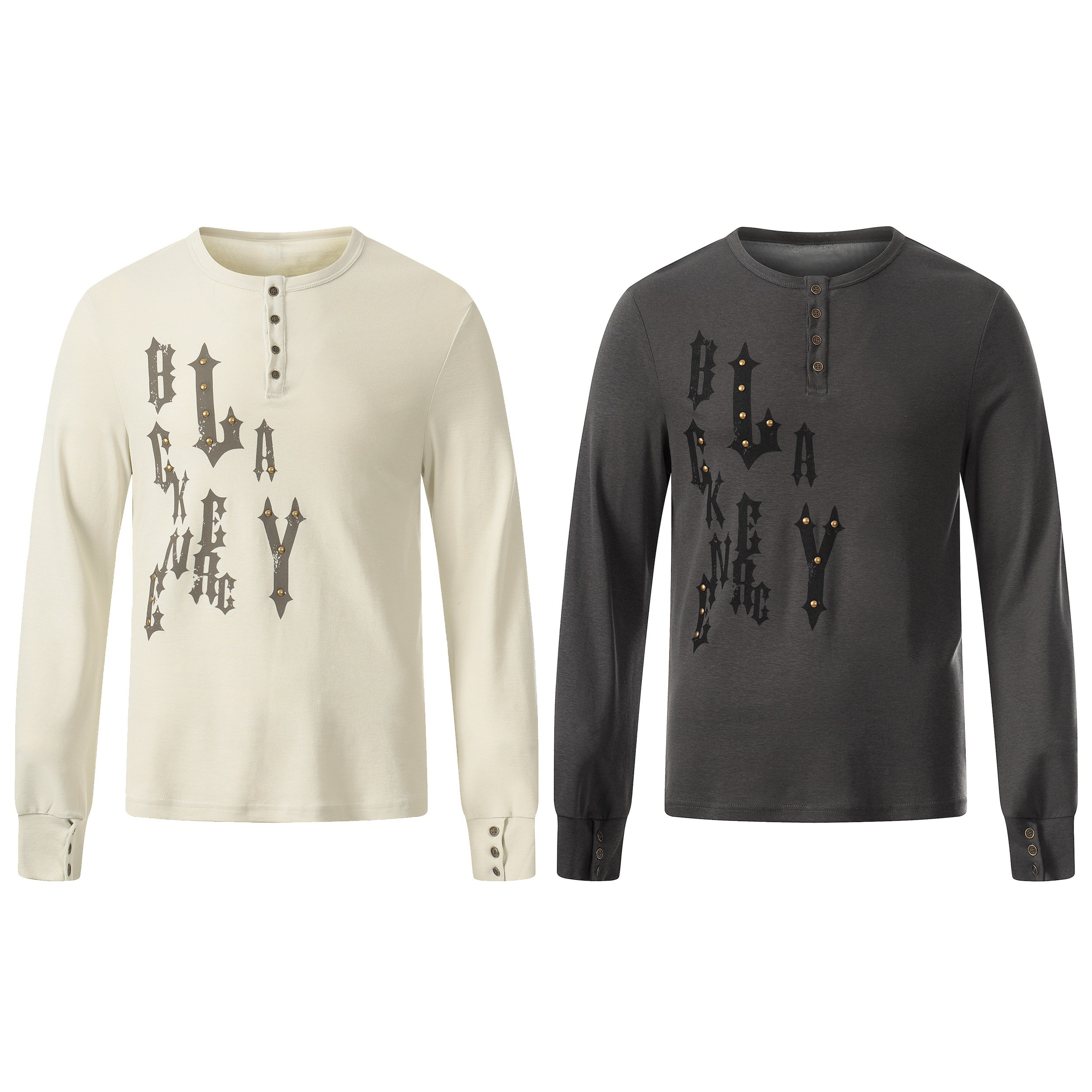 CapCabin Graphic Long Sleeve Henley Tee