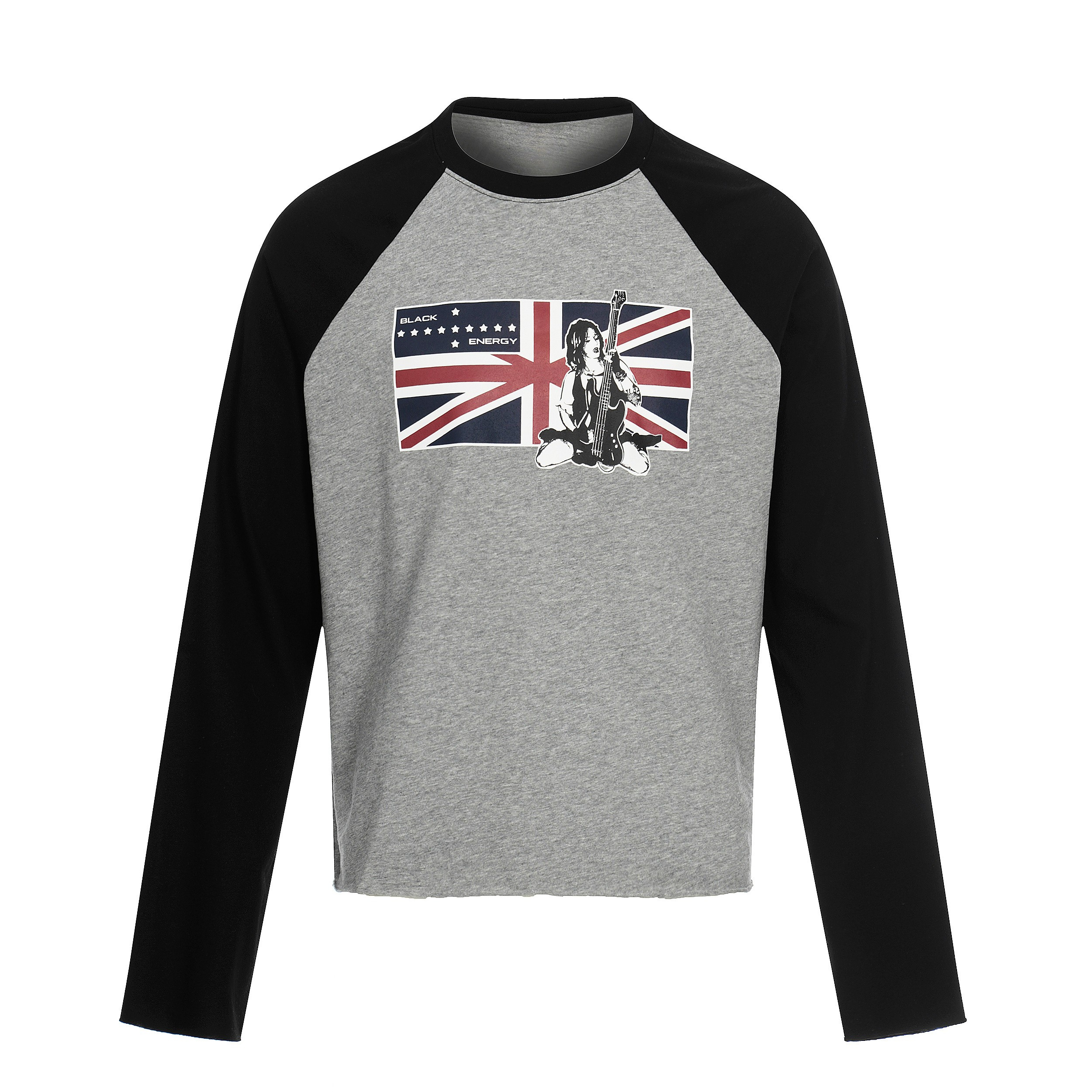 CapCabin Union Flag Graphic Raglan Long Sleeve Tee