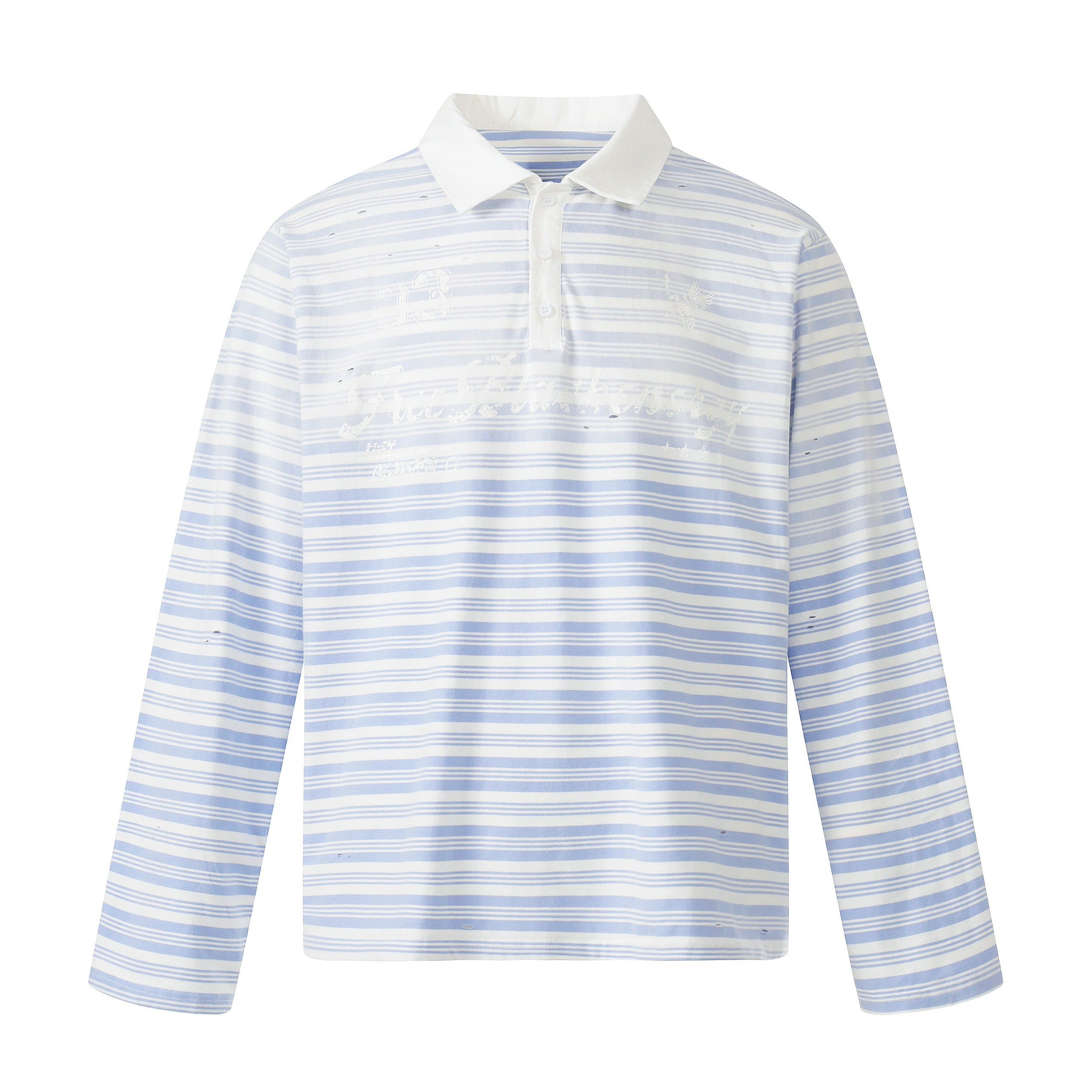 CapCabin Striped Long Sleeve Polo Shirt