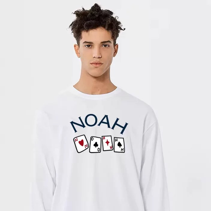 NOAH Loose Printed Heavyweight Cotton Couple Long Sleeve T-shirt
