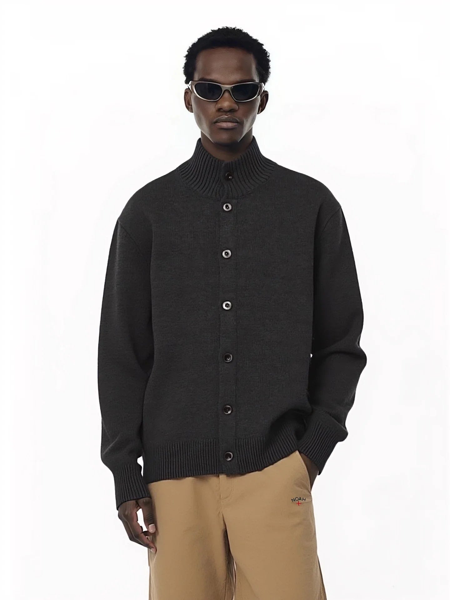 NOAH MARS Vintage Button Knit Cardigan Men Warm Autumn Winter Jacket
