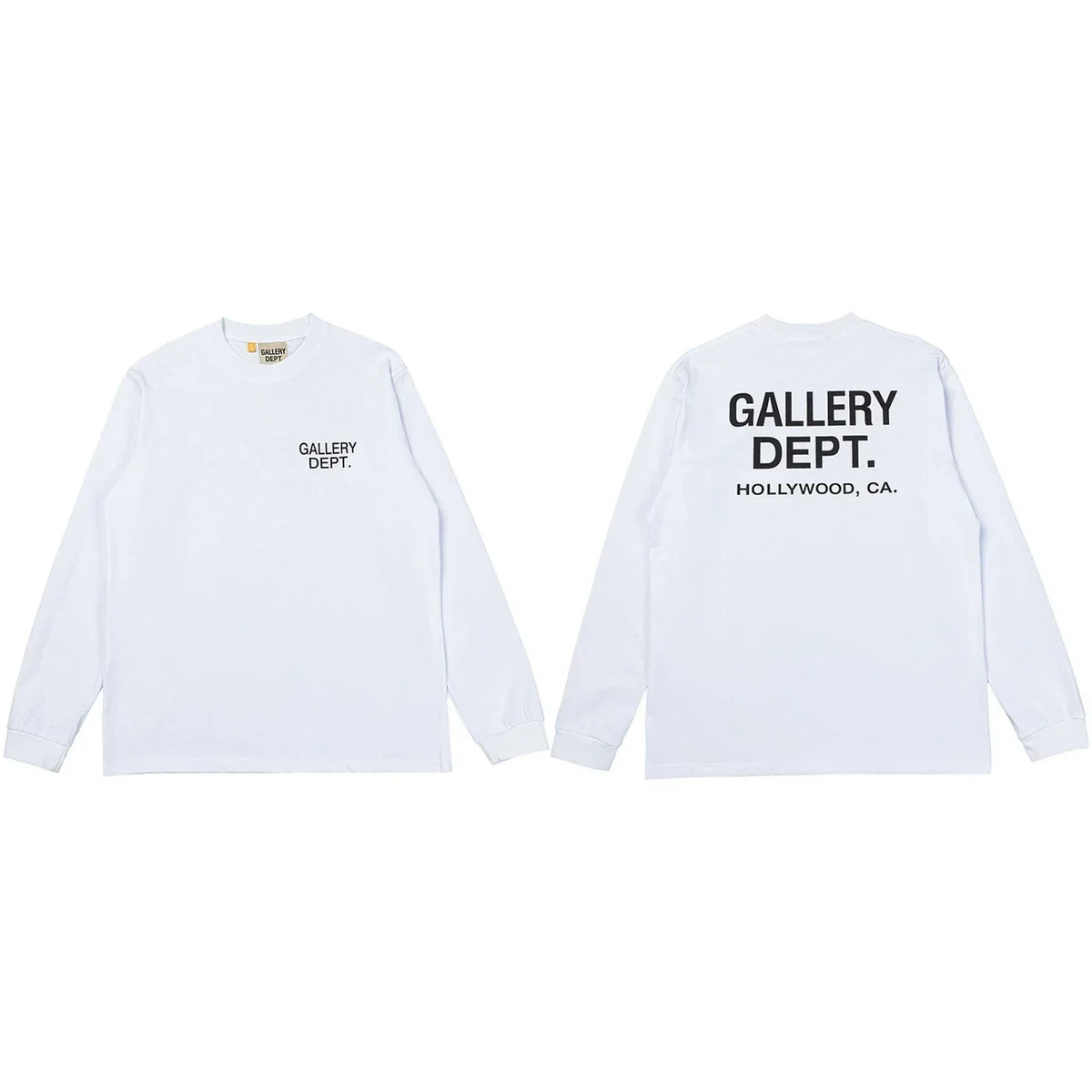 Gallery Dept. Hollywood Logo Long Sleeve T-Shirt - White