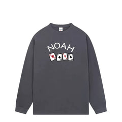 NOAH Loose Printed Heavyweight Cotton Couple Long Sleeve T-shirt