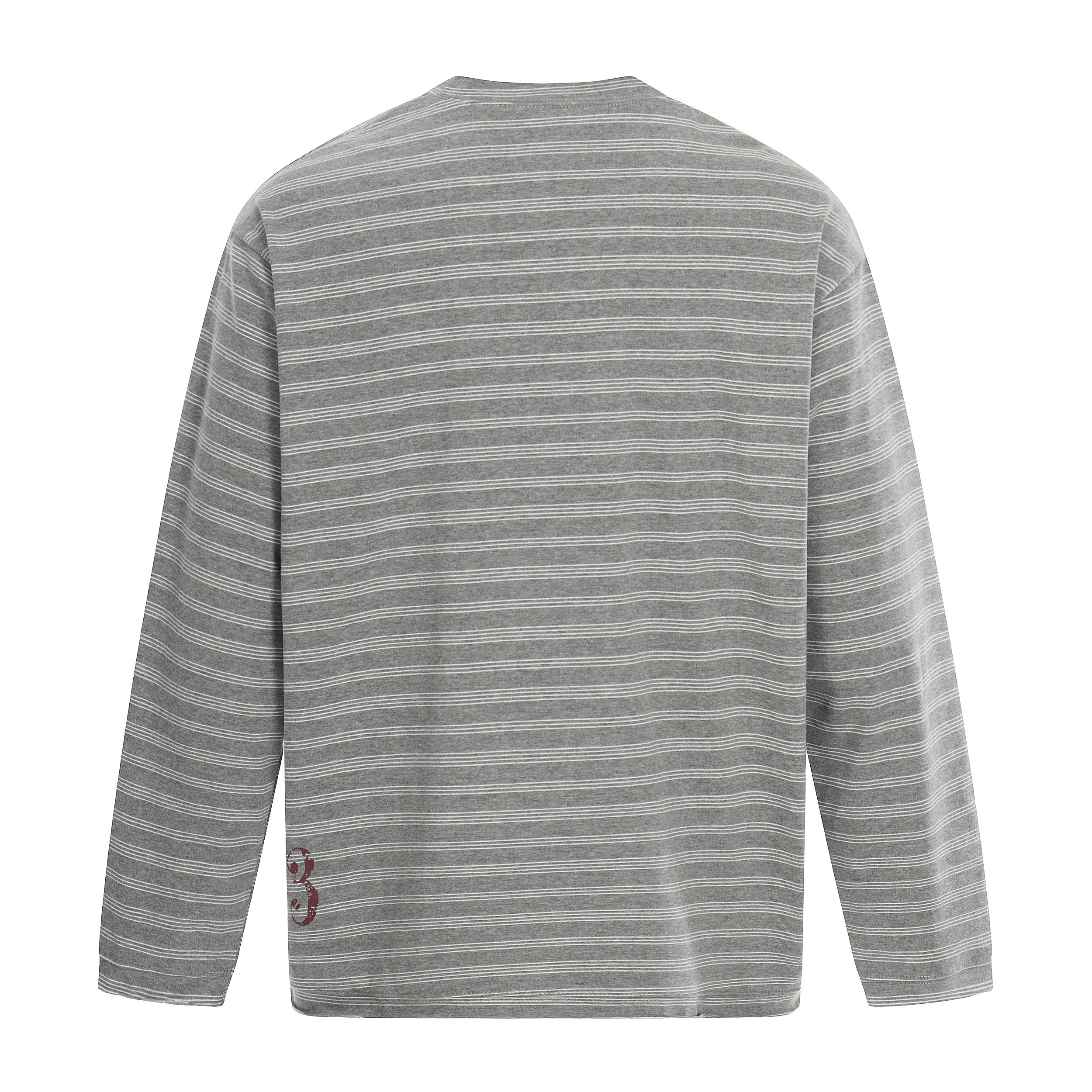 CapCabin Striped Gothic Logo Long Sleeve Tee