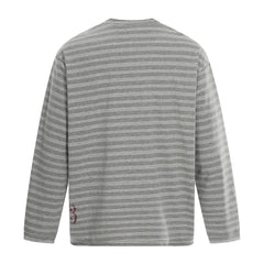 CapCabin Striped Gothic Logo Long Sleeve Tee